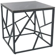 Ława ESCADA B III 55x55 szary marmur/czarna SIGNAL