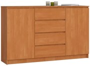 Komoda do biura z szufladami i pólkami olcha H9-P62