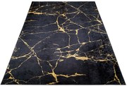 Granatowo-złoty dywan w stylu glamour do salonu F2-W07