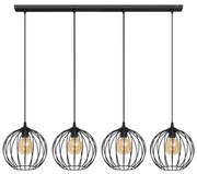 Żyrandol na lince MERCURE 4xE27/15W/230V czarny