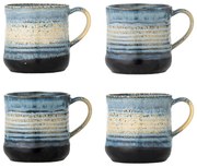 Niebieskie kamionkowe kubki zestaw 4 szt. 380 ml Deana – Bloomingville