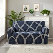 4Home Pokrowiec elastyczny na kanapę dwuosobową Elegant niebieski, 145-185 cm + poszewka gratis, 145-185 cm