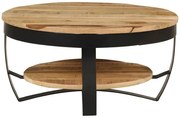 Okrągły stolik kawowy z drewnianym blatem A9-A46