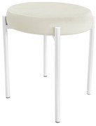 TABORET DIOR STOŁEK LOFT metal podstawa biała MG50