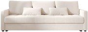Kremowa welurowa sofa tapicerowana N4-M33