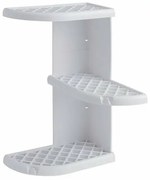 GEDY 8579 Półka narożna Oscar pod prysznic 23 x37,5 x 23 cm, tworzywo ABS, biała