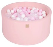 Okrągły Suchy Basen Z Piłeczkami 7cm Dla Dziecka, 90x40cm/250 Piłek, Bawełniany, Jasnoróżowy, Model Amour - Meowbaby®