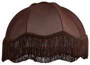 Brązowy abażur z tkaniny z białym wnętrzem 45/15/21,5 - Heritage Retro