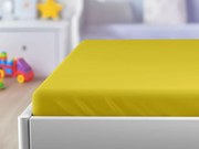 PrzytulneMieszkanie.pl Jersey prześcieradło dziecięce żółte 70x140 cm