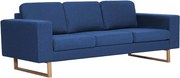 Granatowa elegancka trzyosobowa sofa F8-C69