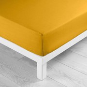 Żółte bawełniane prześcieradło z gumką 180x200 cm Lina – douceur d'intérieur