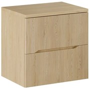 Szafka pod umywalkę nablatową NORDIC CREMONA 2S 60cm dąb cremona z blatem COMAD