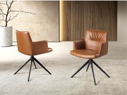 Koniakowo-brązowe krzesło obrotowe ze sztucznej skóry 4193 ANGEL CERDA