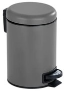 Szary stalowy kosz na śmieci z pedałem 3 l Leman – Wenko