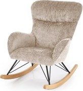 Fotel bujany CASTRO beżowy HALMAR