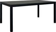 Stół drewniany, wykończony stalą i metalem w kolorze antracytowym, rozkładany 140x80 - TROPEA