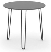 Okrągły stół jadalniany SPIDER, średnica 80 cm, czarna podstawa, grafit