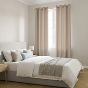 Zasłona gotowa MATOWA ciemny beż Oxford Line na przelotkach 140x250