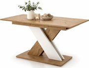 Prostokątny nowoczesny stół dąb lancelot + biały R2-G59