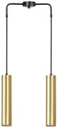 Czarna podwójna lampa wisząca tuba - 6X D062 S8-W28