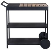 Barek na kółkach z blatem z drewna akacjowego 40x80 cm Miro – Wenko