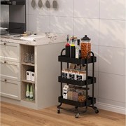 Pojemnik na rolkach czarny 45.9x34x78.7 tron