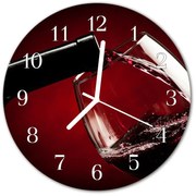 Zegar ścienny okrągły Kieliszek do wina