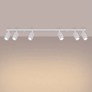 Lampa sufitowa minimalistyczny Gloow, aluminium - 6 źródło światła 3000K - L.117 x H.16.5 cm - biały