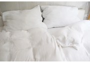 Biała muślinowa pościel jednoosobowa 140x200 cm Plain Muslin – Butter Kings