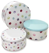Stalowe pojemniki na żywność 3 szt. na ciasta Spotty Dotty – Cooksmart ®