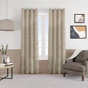 Zasłona welwetowa ciemnobeżowa złoty marmurek 135x260 cm na przelotkach