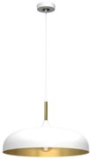 Żyrandol na lince LINCOLN 1xE27/60W/230V d. 45 cm biały