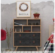 Szafka MARCO 85,6x70 cm antracyt/brąz