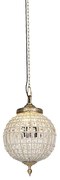 Lampa wisząca art deco kryształ ze złotem 35 cm - Kasbah klasyczny/Antyczny Oswietlenie wewnetrzne
