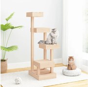 Drapak dla Kota 45,5x49x103 cm Lite Drewno Sosnowe - 4 Platformy - Styl Współczesny