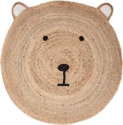 PROMOCJA Dziecięcy dywanik jutowy BEAR HEAD 100 cm II. jakość