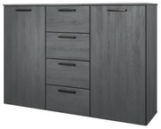 Komoda GALAXY 2D4S 132cm dąb carbon HELVETIA