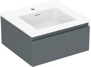 Mexen Orio szafka łazienkowa 50 cm z umywalką Otis, 1 szuflada, grafit mat/biała mat - 91A10-05023-1-BF66-W18M01