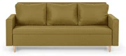 Kanapa sofa 3 osobowa z funkcją spania KEN Musztardowy