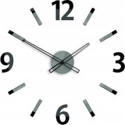 Zegar ścienny z dużymi cyframi naklejany nowoczesny do salonu sypialni loft