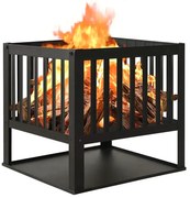 Minimalistyczne kwadratowe ogrodowe palenisko M7-P83