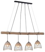 Leuchten Direkt 11156-79 - Żyrandol na lince REED 4xE27/60W/230V