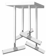 Lampa sufitowa, 4 listwy, nowoczesna CASTRO WHITE / CHROME 4xG9