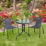 Zestaw mebli ogrodowych Bistro czarny PATIO
