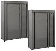 Szary Zestaw 2 Szaf Tekstylnych T2-E11