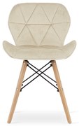 Krzesło LAGO Aksamit - beż x 1