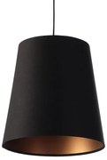 Czarno-miedziana lampa wisząca stożek glamour - 4X S404 F4-K98