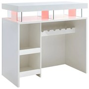 Szafka barowa z oświetleniem LED z MDF w kolorze białym lakierowanym - FABIO II