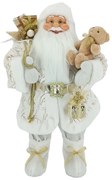 Figurka świąteczna Mikołaj Biało-złoty 80cm