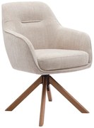 Kremowe tapicerowane fotele jadalniane zestaw 2 szt. Avola – Unique Furniture